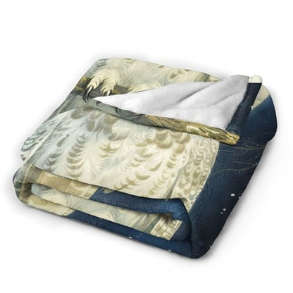 Owl Soft Cozy Blanket Owls Moon Throw Blanket Super Plush Warm Stuff Lightweight Fleece Flannel Blankets Gifts for Women Girls Kids Adults 50"X40" - color: Owl, size: 50"x40"