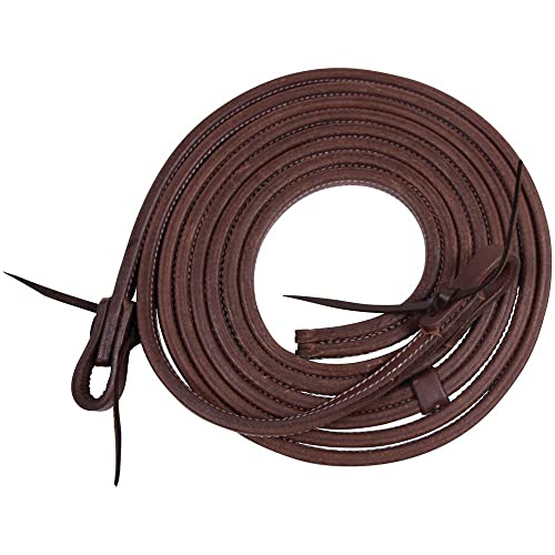 Billy Royal Oiled Hermann Oak Double and Stitched Leather Split Reins for Horses | Elevate Your Horse Riding Experience | Lifetime Workman's Warranty | Pre-Oiled and Broken-In | Expertly Handmade