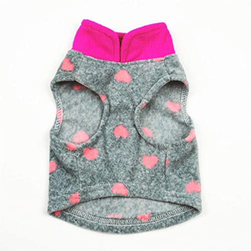 Dog Sweater, Soft Fleece Vest with Leash Ring Pullover Jacket Winter Pet Dog Clothes for Puppy Small Dogs Cats Teddy Chihuahua Yorkshire Grey Heart | Winter Jacket,Pet Clothing,Dog Clothes,Puppy,For Small Dogs Cats,Teddy,Cat Apparel,Dog Costume,Christmas