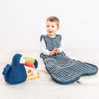 Woolino Toddler Sleeping Bag, 4 Season Merino Wool Baby Sleep Bag or Sack, 2-4 Years, Navy Blue - color: Navy Blue