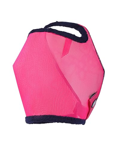 Harrison Howard All Round Mesh Horse Fly Mask UV Protective with Fleece Padded Edging Magenta M - color: Magenta, size: Medium (Arabian)