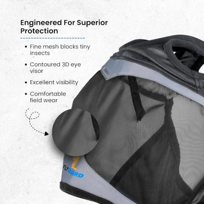 Shires FlyGuard Pro Fine Mesh Fly Mask with UV Protection Jet/Pony/Ear Hole - color: Jet, size: Pony