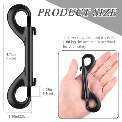 ERKOON Extra Large 4.7 inch Double Ended Bolt Snaps Hooks 220lbs Load Capacity Zinc Alloy Double Sided Clips Heavy Duty Trigger Snap for Dogs Leashes/Water Bucket/Horse Feed/Hammocks (16 Pack) - size: 16 Pack