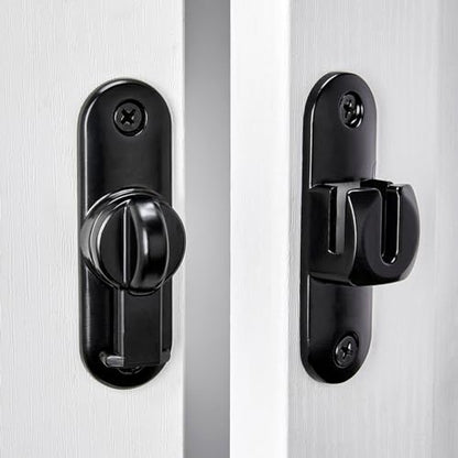 Black 90/180 Degree Barn Door Latches,Flip Gate Lock - color: Black