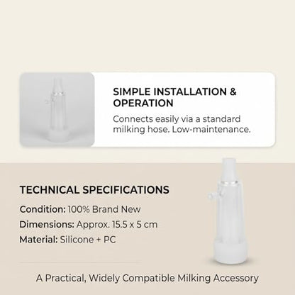 Goat Milking Liner Silicone PC Anti Fall Design for Dairy Goat Farmers Nipple Friendly Hose Connect Easy Clean 3 Month Service Life for Farm Dairy Operation