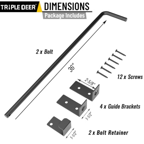 36" Heavy Duty Cane Bolt Gate Drop Rod Extra Thick Ground Latch 2 Pack - color: 36 Inch