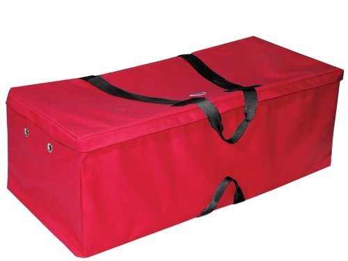 Derby Originals Hay Bale Bag Large 600D Waterproof with Leaf & Basket Hand Tooled Leather Accents 44" x 20" x 16" - color: Red