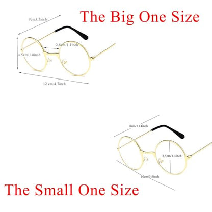 SHARELY SHEEP Newborn Photography Props Baby Boy Girl Photo Shoot Fake Glasses Halloween Santa Cosplay Props Baby Gift - size: Large, style: Gold B