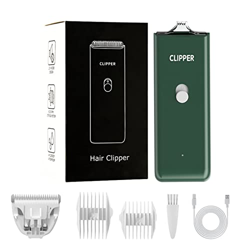 Dog Cat Home Hair Waterproof Clipper Portable Pet Shaver - color: Green+narrow Blade