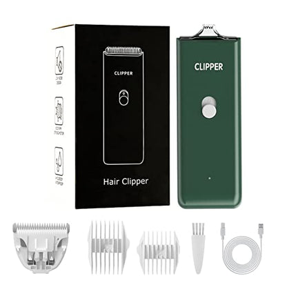 Dog Cat Home Hair Waterproof Clipper Portable Pet Shaver - color: Green+narrow Blade