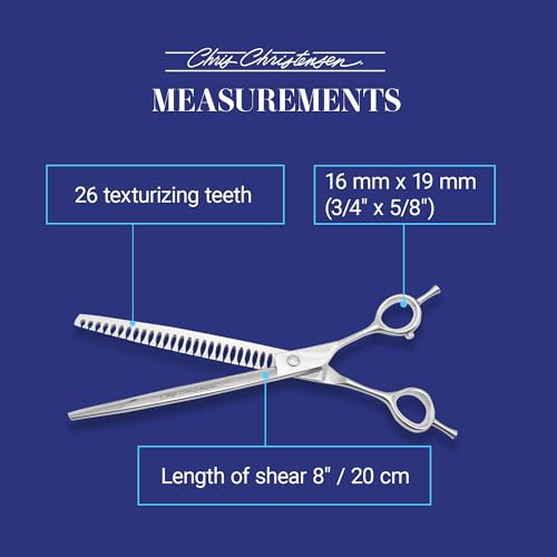 Chris Christensen Classic Series Grooming Shears, 8 in Chunky Blender Shear, Groom Like a Professional, Any Skill Level, Made From 440C Japanese Steel - size: 8.5 inch Chunky Blender