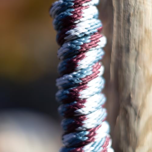 Equinavia Stella 8' Lead Rope with Snap Buckle - Wine Red/Mirage Blue/Silver Sconce Gray - One Size - color: Wine Red/Mirage Blue/Silver Sconce Gray