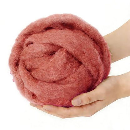 3.4oz Needle Felting Wool Red-Brown for DIY Needle Craft Enthusiasts - color: Red-Brown