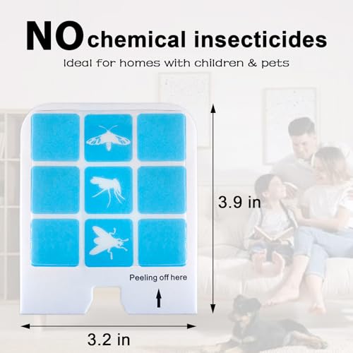20 Pcs Refill Glue Cards Compatible with Safer Home SH502, SH503 Indoor Fly DT3005W Plug-in Bug Light for Flies, Fruit Flies, Moths, Gnats, and Other Flying Insects