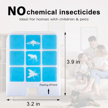 20 Pcs Refill Glue Cards Compatible with Safer Home SH502, SH503 Indoor Fly DT3005W Plug-in Bug Light for Flies, Fruit Flies, Moths, Gnats, and Other Flying Insects