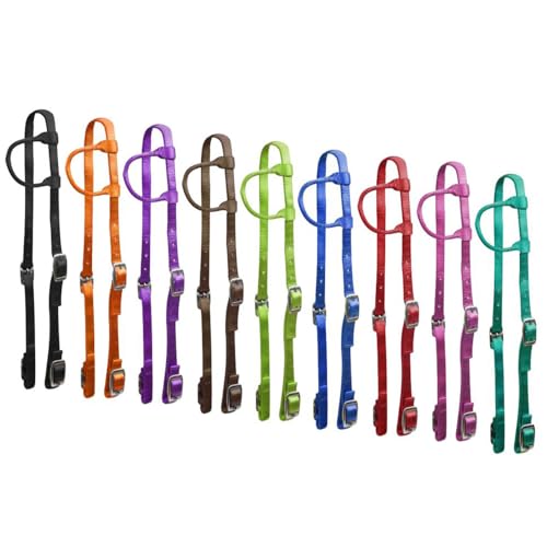 Premium Nylon Single Ear Headstall - color: Black
