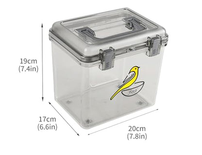 Bird Seed Storage Container 2 Pack Clear Bird Seed Container10Ib Indestructible Bird Seed Container Bird Seed Holder with Handle|for Wild Bird Seed Hermetically Or Mealworms Storage Outdoor Feeding
