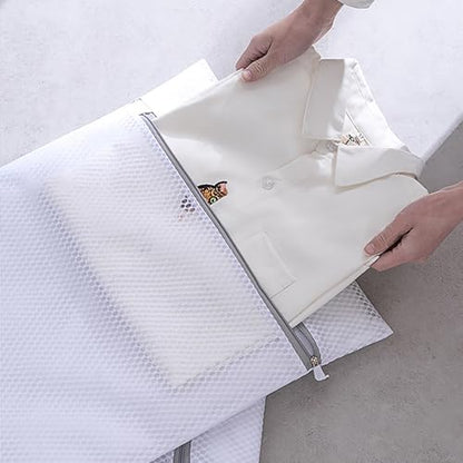 Mesh Laundry Bags for Delicates, Set of 3 Honeycomb Mesh Bags with Zipper Closure, Durable Washing Machine Bags, Small Medium Large Sizes
