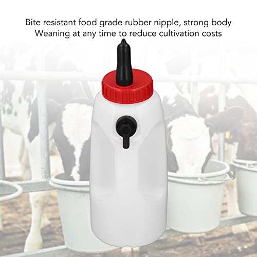 4L Calf Nursing Feeding Bottle, Calf Bottle with Nipple Handle Milk Pot Calves Nursing Milk Feeding Bottle with Handle Livestock Supplies