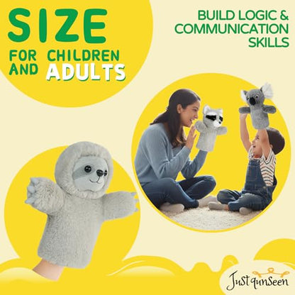 Hand Puppet Toy Speech Therapy Learning Tool Soft Stuffed Animal for Children Adults Family Fun Adult Size Fit Educational Gift Toddler Toy Sloth - color: Sloth