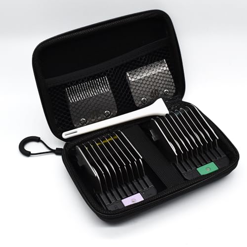 4 Pieces Professional A5 Style Animal Clipper Metal Snap-on Attachment Guard Guide Combs Set, 5/8", 3/4", 7/8", 1" Compatible with Wahl KM Series Oster A5 Andis Detachable Blade Pet Groomers
