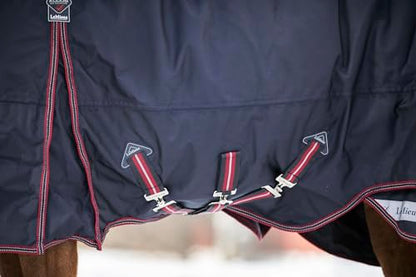LeMieux Kudos 200g Turnout Blanket - 1680Denier Waterproof Outer - Detachable Neck Inlcluded - Navy - 75" - size: 75"