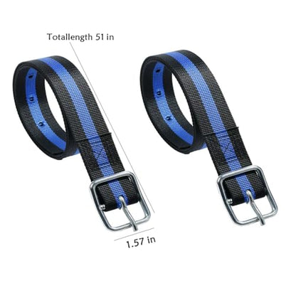 2PC Livestock Adjustable Cow Collar,Modern Style Braid Cow and Rope Halter,Adjustable Cow Halter Lead,Livestock Showing Supplies (Blue) - color: Blue