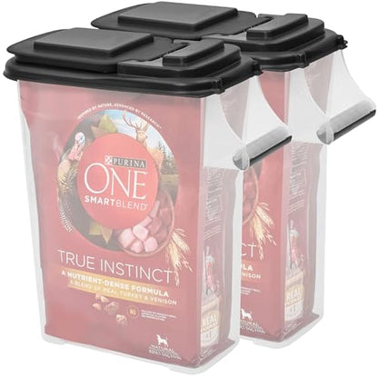 Buddeez Pet Food Containers, Dry Bird Seed Food Storage,16 Quart 2-pack - color: Black, size: 2 Pack (16 Quart)