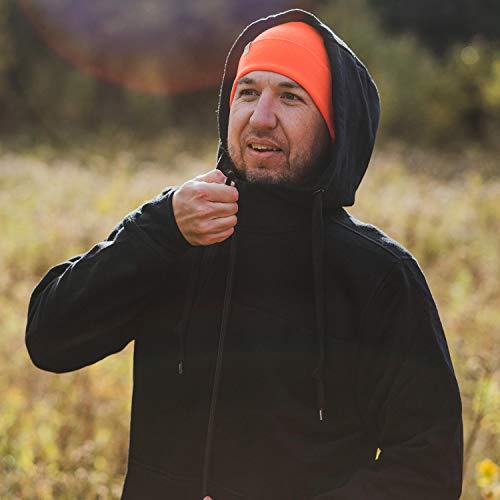 Merino Wool Hoodie - Expedition Heavyweight - Fleece Brushed Sweatshirt - color: Black, size: Medium