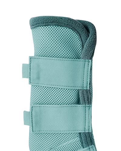 LEAFOREST Horse Fly Boots Set of 4 Non Slip Breathable Mesh Leg Protection - color: Blue