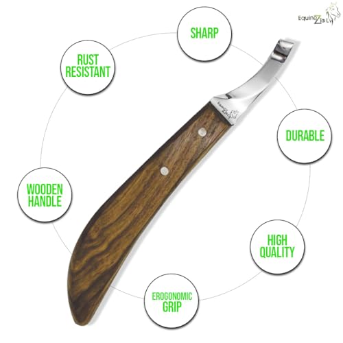 Farrier Hoof Knives Set–Professional Left & Right Handed Hoof Trimming Knives with Razor Sharp Stainless Steel Blades,Ergonomic Design for Precision Hoof Care for Farriers&Equestrians