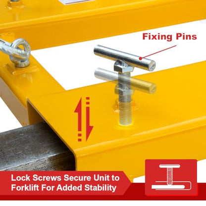 Forklift Double Drum Grabber, 2000 lbs Capacity Dual Drum Handler for 55 Gallon Steel & Plastic Barrels - color: Double Drum Grab
