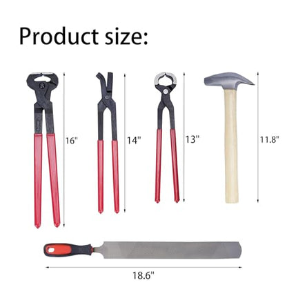12pcs Professional Farrier Tools Farrier kit Horse shoeing Tools Farrier Supplies Farrier Tools for Horses Cattle Sheep and Donkeys