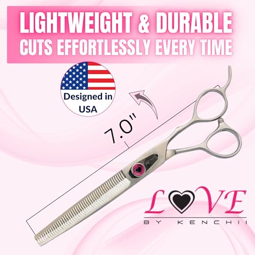 Kenchii Love Dog Grooming Shears, 46 Tooth Thinner - size: 46 Tooth Thinner