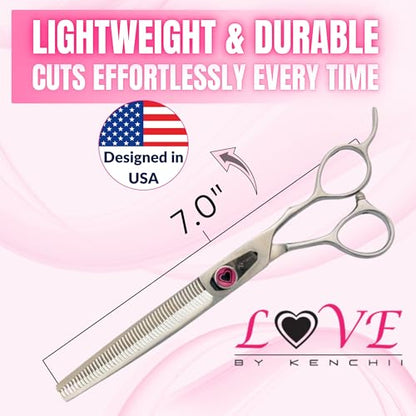 Kenchii Love Dog Grooming Shears, 46 Tooth Thinner - size: 46 Tooth Thinner