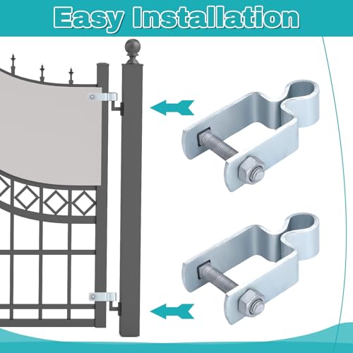 Dansydaisy 2 Pcs 1-1/2" x 1-1/2" Square Post Female Gate Hinges,Silver - color: Silver, size: 1-1/2'' X 1-1/2''