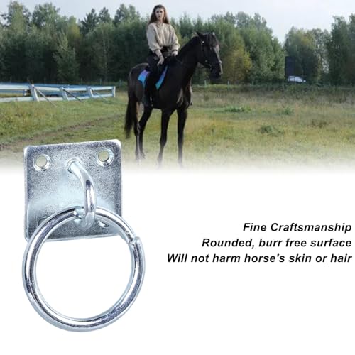 Tie Ring,Tie Ring Plate Horse Barn Supplies for Stable Horse Bathing | Tie Ring for Horses, Metal Block Tie Ring Replacement Hitching Rings Tie down ﻿