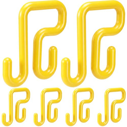 Wenqik 6 Pcs Lineman Bucket Hooks 3'' Truck Blanket Hooks, Yellow - color: Yellow