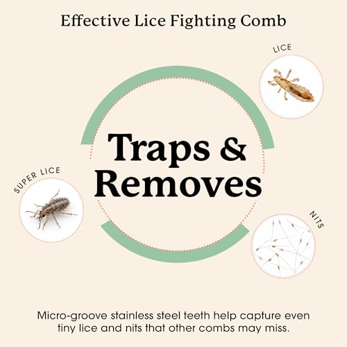 MAYDAY Lice Fighting Comb, Stainless Steel Removal Comb for Kids & Adults