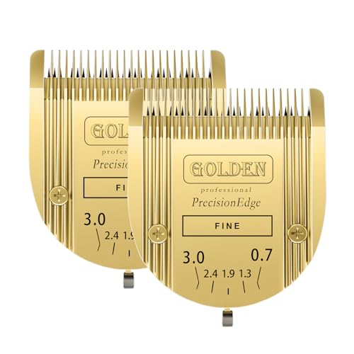 Adjustable Dog Grooming Clipper 5-in-1 Blade Compatible with WAHL Professional Animal Clipper Arco, Bravura, Chromado, Creativa, Figura, and Motion Pet, Dog, and Horse (Gold/2PC) - color: Gold/2pc