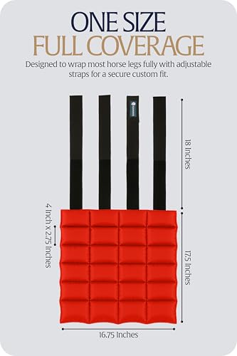 Equinavia Cool Relief Therapy Equine Ice Boots for Horses-Gel Cooling Wraps - color: Red
