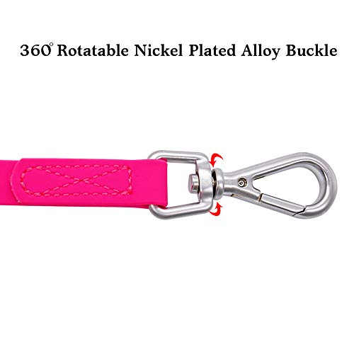 Waterproof Dog Training Leash 50FT 30FT 15FT 10FT 5FT Heavy Duty Recall Long Lead for Large Medium Small Dogs (5FT, Pink) - color: Pink, size: 5FT