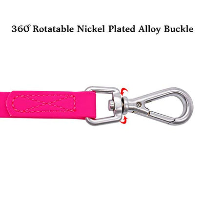 Waterproof Dog Training Leash 50FT 30FT 15FT 10FT 5FT Heavy Duty Recall Long Lead for Large Medium Small Dogs (10FT, Pink) - color: Pink, size: 10FT