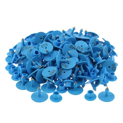 100PCS Small Pre Numbered Livestock Ear Tag for Pig Cow Cattle Goat Sheep Easy Identification