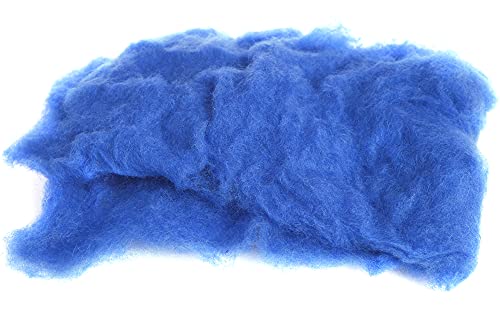 Desert Breeze Distributing Maori Wool Carded Batting, 100% Natural New Zealand Wool Made by DHG in Italy for Needle Felting, 3.5 OZ, 27 Micron, Color Royal Blue - color: Royal