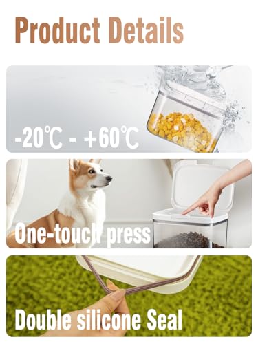 LivLab Mker 5-10 lb Airtight Dog Food Storage Container, White - color: (D981)-4.5L