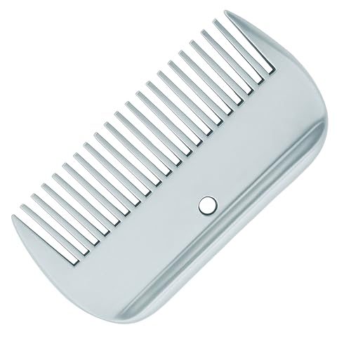4" Mane & Tail Comb for Horses – Ergonomic Design for Gentle Detangling and Grooming – Ideal for Equine Hair Care and Maintenance (Small Gap 4") - size: Small Gap 4"