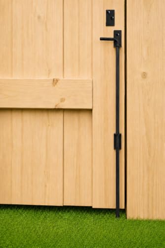 36" Heavy Duty Cane Bolt Gate Drop Rod Extra Thick Ground Latch 1 Pack - color: 36 Inch