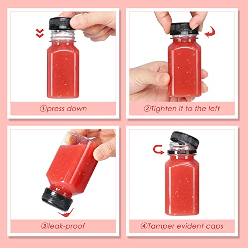Fhxtcygj 30 Pack 5oz Empty Plastic Juice Bottles with Leak-Proof Caps Lids - color: 30pcs 5oz