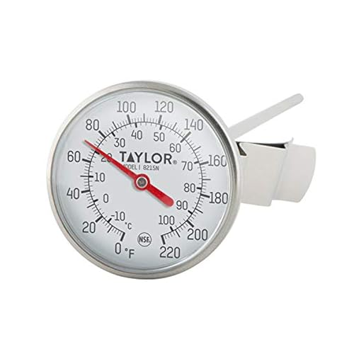Taylor 8215N 8-Inch Bi-Therm Pocket Dial Thermometer, 1.75-Inch Dial, 0 to 220 Degree F, NSF - size: 8 inches Stem, 1-3/4 inches Dial, 0 to 220 Degree F